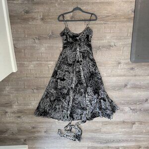 100% Silk Zara Woman Dress - Strappy Maxi Evening Dress - Size M